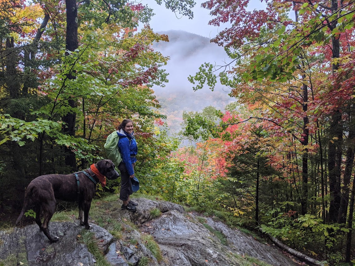 Hiking the long shop trail with a dog